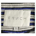 FRNCH  Womens‎ Jacket Blue White Stripe Zip Up Pockets Crew Neck Lined S Photo 4