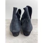 Free People  Boots Size 9 V Black Suede Leather Ankle Booties Size 39EU Western Photo 4