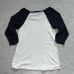 Clayton Women’s Dark Grey And White 3/4 Sleeve Baseball Tee Raglan Sleeve Shirt Sz Xs/Sm Photo 1