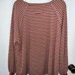 In Loom  Rust Striped Long Sleeve Top Photo 4