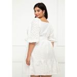 Eloquii Elements Plus Size 22 White Belted Eyelet Dress Knee Length Photo 1