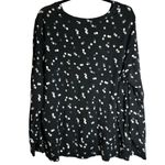 Workshop‎ Republic Clothing Black Gray White Polka Dot Knit Top 3x Photo 5