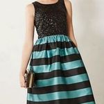 Anthropologie Leifsdottir Starlit Stripes Silk Blend Sequin Dress Size 4 Photo 0