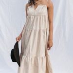 Beige Maxi Dress Small Tan Photo 0