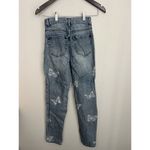 PacSun Y2K Jeans Ultra High Rise Slim Leg Button Fly Butterfly Denim 22 Feminine Photo 3