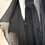 Eyelash Couture  Black Sheer Lace Back Boho Festival Fairycore Vest S Photo 5