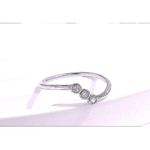 Boutique Sparkling Moissanite‎ Diamond Ring | 14k White Gold Plated Sterling Silver Photo 9