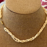 Vintage Art Deco Three Strand Twisted Mother of Pearl Necklace Photo 0