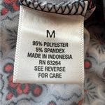 Roz & Ali  Diamond Pattern Blouse - Black, red  and White Photo 6