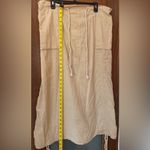 Free People Drawstring “ Cargo” Peach Sands Cotton/Linen Skirt NWT Small Photo 1