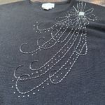 Draper's & Damon's pullover black beaded Sweater size extra Large long sleeve Photo 2