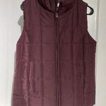 NY&C puffer vest. Burgundy/wine color Size M Photo 0