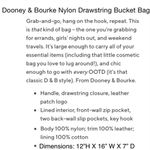 Dooney & Bourke Gray Nylon Drawstring Bucket Shoulder Bag Photo 15