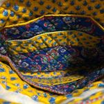 Handmade  Quilted Paisley Yellow/Blue Shoulder Purse Photo 2
