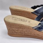 Tuscany Easy Street Italian Wedge Sandal 9.5M Blue Slip On Casual Slides Shoes Size 9.5 Photo 1