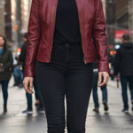 Caslon  Red Leather Jacket XL Photo 0