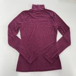 Paige ‎ Top Womens Small Red Purple Ribbed Knit Long Sleeve Turtleneck Lace Trim Photo 1