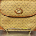 Gucci  Classic Brown and Tan Shoulder Bag Photo 0