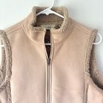 L.L. Bean Faux Suede Sherpa Vest Floral Embroidery Retro Vintage Lagenlook Y2K Tan Size undefined Photo 2