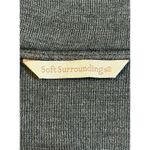 Soft Surroundings Gray V Neck Black Velvet Trim Pullover Sweater Size Large Photo 6