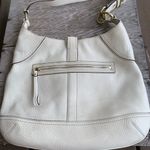 Coach Winter White Pebble Leather Bag Photo 2