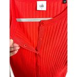 CAbi red ribbed button up sweater flared sleeves Photo 5