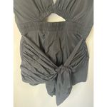 Alice McCALL Bon Bon Bow Cutout Playsuit Romper Black Satin Shoulder Ties sz. 2 Photo 7