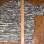 Vylette Gray and White Women's Crew Neck Sweater metallic top shirt medium Photo 5