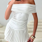 Princess Polly  Lucianne Off The Shoulder Mini White Dress Photo 0
