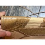 Vintage Carlos Falchi Patchwork SnakeSkin Clutch Gold Tan Crossbody Purse USA Photo 9
