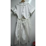 Kika Vargas NWT Mabel Cutout Stretch Cotton Midi White Dress Women's Size Small Photo 10