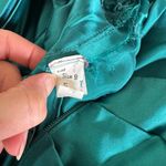 Vintage 80s Dk Green Satin Backless Oversized Bow Floor Length Prom Dress AS IS Size undefined Photo 7