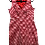 Spense Red White Polka Dot Sleeveless Dress Size 16 Missy V Photo 0