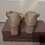 SheIn Women’s Champagne Glitter Open-Toe Low-Heeled Ankle Strap Sandals Photo 3