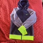 Nike  Ladies Therma-FIT Full-Zip Fleece Hoodie Purple Green Size Small Photo 1