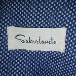 Suburbanite M Vintage Double Knit Short Sleeved Pocketed Belted Shirt Dress Blue Size M Photo 9