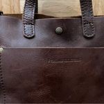 PLG PORTLAND Leather Goods “Almost Perfect” Mini Crossbody Tote Bag Brown Photo 10