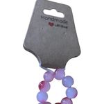 Handmade Red and White Beaded Ring  Photo 0