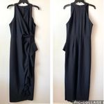 Alex Evenings Alex‎ Evenings Cascade Ruffle Scuba Gown Black 12 Photo 2