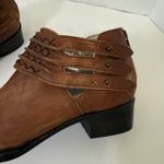 FREEBIRD by Steven  Slay Brown Bootie Zip Boot Leather Triple Strap Size 11 Photo 5