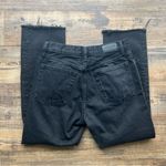 Mango MNG Havana Women’s Black High Rise Straight Leg Button Fly Jeans Frayed Hem Sz 4 Photo 8