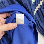 Judith March  Blue Boho Long Flutter Sleeve Midi Size L Peasant Farm Photo 5