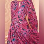Ulla Johnson Helia Ruched Print Cotton Midi Dress Pink Snapdragon Size 2 Cut Out Photo 15
