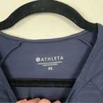 Athleta  1/4 Zip Long Sleeve Pullover Shirt‎ Blue Sz XS Photo 1