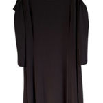 Susan Graver EUC  Cold Shoulder Liquid
Knit Midi Dress Black Size 1X Photo 0