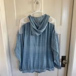 Urban Outfitters NWT  silence + noise blue mesh lightweight pullover hoodie Photo 6