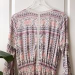 l*space L* Boho Bell Sleeve Romper Purple Pink Beige Medium Photo 12