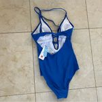 Cupshe NWT Sz XS Blue and White Onepiece Lacey Photo 3