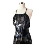 THE ATTICO Sequin Fringe Mini Dress Black Cocktail Designer Italy LBD IT 38 US 2 Photo 10