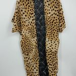 Leopard Print Kimono Size XL Black Lace Boho Western Photo 7